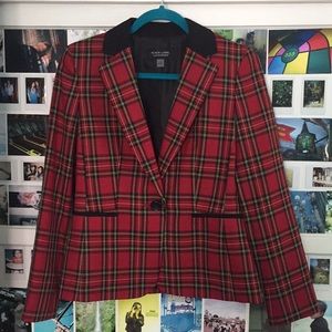 Plaid punk blazer